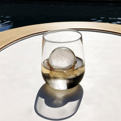 Ball Ice Cube Tray and Big Ice Cube Molds for Whiskey, Slow-Melting, 100% Silicone, No-Plastic, Easy Release, Ideal for Gifting and Elevating Cocktails (Black, 4 Spheres & 6 Cubes)